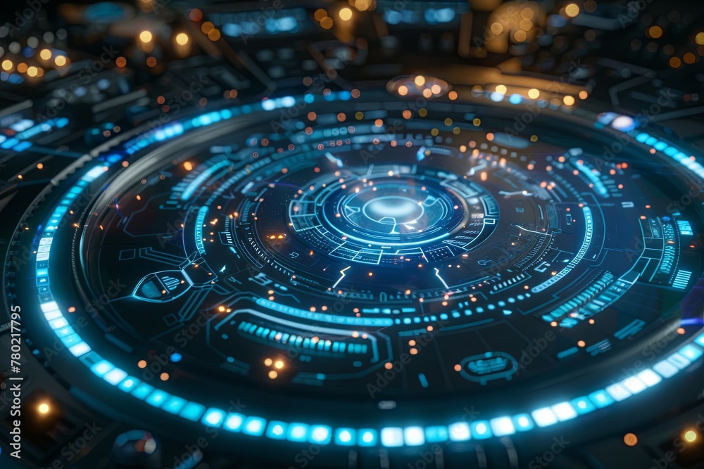 Futuristic time capsule with bright light Futuristic time capsule with bright light