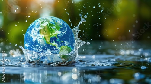 Earth's Essence: Abstract Globe Evoking the Importance of Ecology, Environmental Care, and Nature Preservation