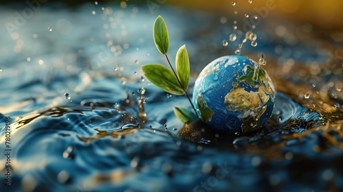 Globe of Life: Abstract Representation of Earth Signifying Environmental Protection and Nature Conservation