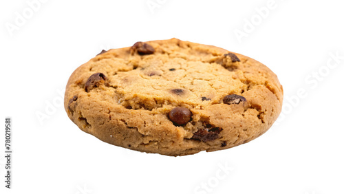delicious chocolate chip cookie isolated on white background