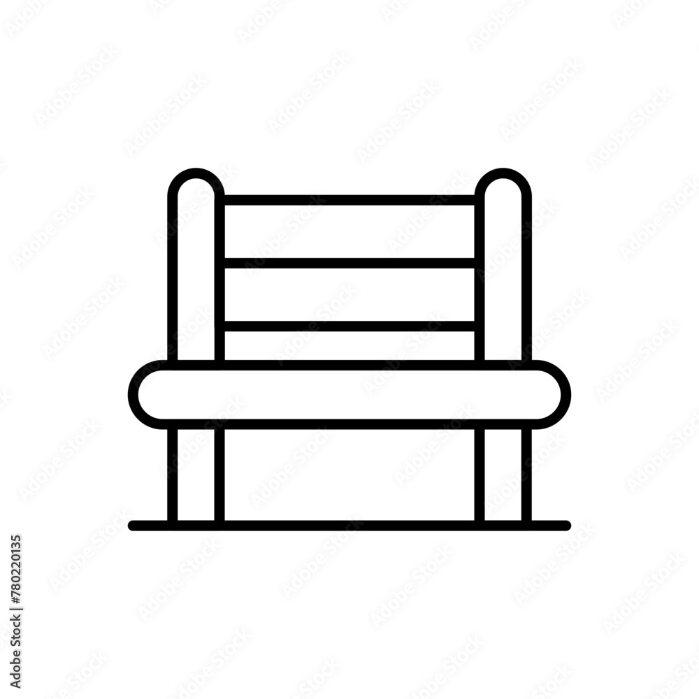 Park bench outline icons, minimalist vector illustration ,simple transparent graphic element .Isolated on white background Park bench outline icons, minimalist vector illustration ,simple transparent graphic element .Isolated on white background