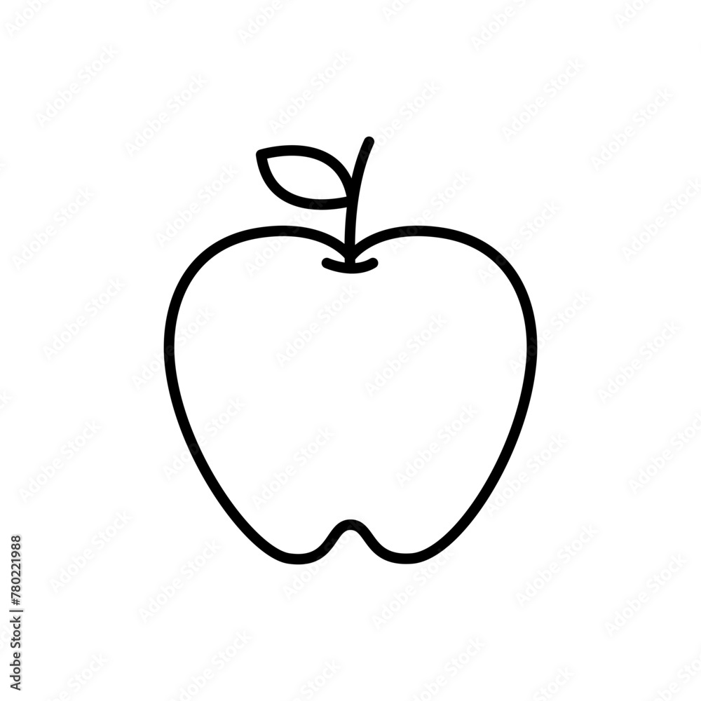 Apple outline icons, minimalist vector illustration ,simple transparent graphic element .Isolated on white background Apple outline icons, minimalist vector illustration ,simple transparent graphic element .Isolated on white background