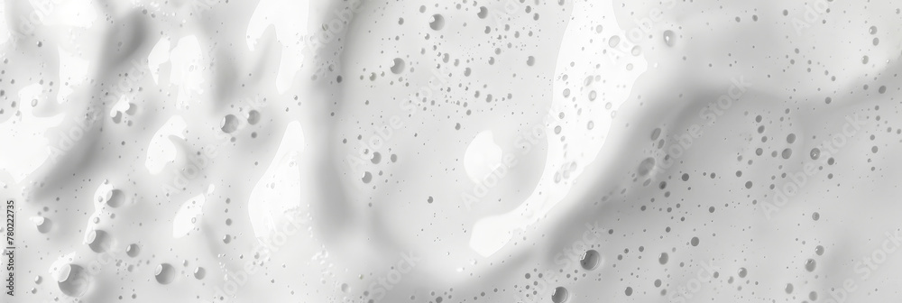 White foam texture background, closeup view of shampoo or cosmetic product White foam texture background, closeup view of shampoo or cosmetic product