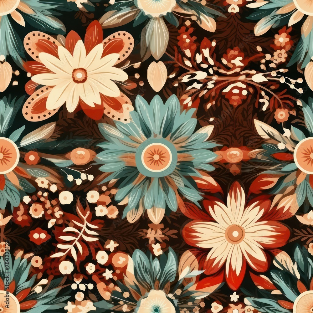 bohemian seamless pattern design with earth tone color bohemian seamless pattern design with earth tone color