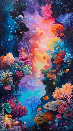 Coral reefs  Cosmic Pinks and Blues  Cosmic Mindscapes  Peaceful  Contemporary Symbols    easter  theme