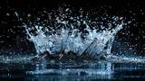 Aqua Explosion Bursting water drops in a dramatic explosion-like formation.