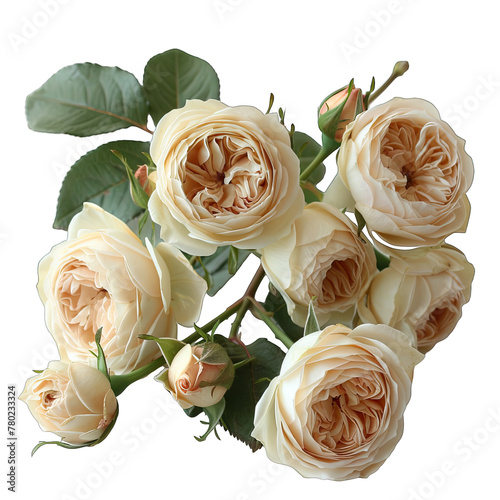 Noisette Rose isolated on white