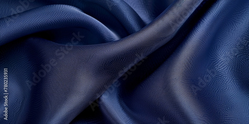 blue velvet fabric texture background, dark blue cloth material for fashion design, blue silk satin,