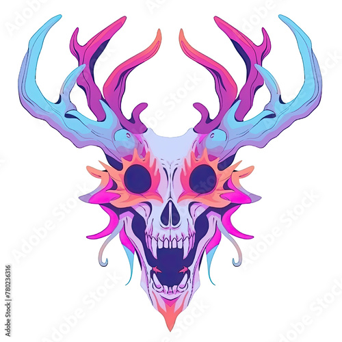 Obraz na płótnie An illustration of a Wendigo head w salonie