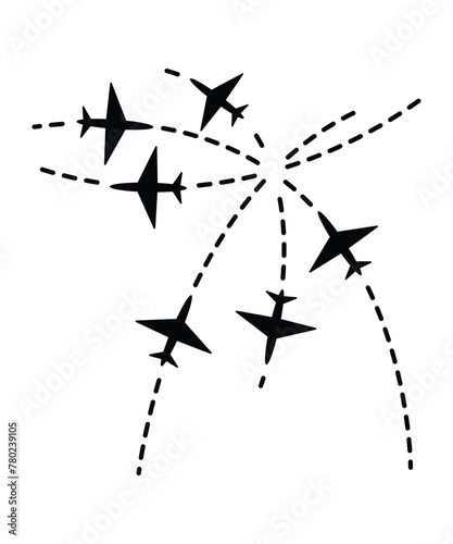 airplane route icon, vector best flat icon.