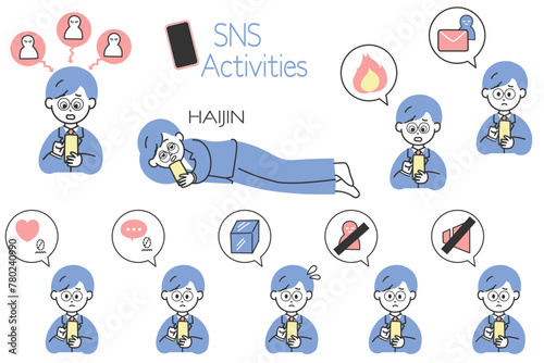 SNS運用に嫌気が差している若い会社員の男性