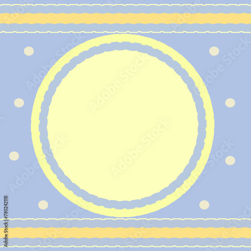 color picture frame and sweet pastel art illustration background 