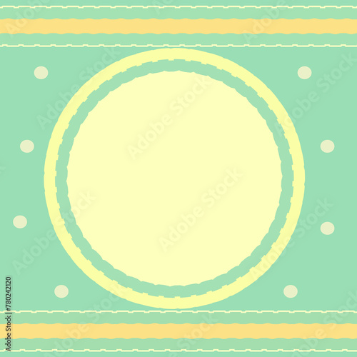 color picture frame and sweet pastel art illustration background 