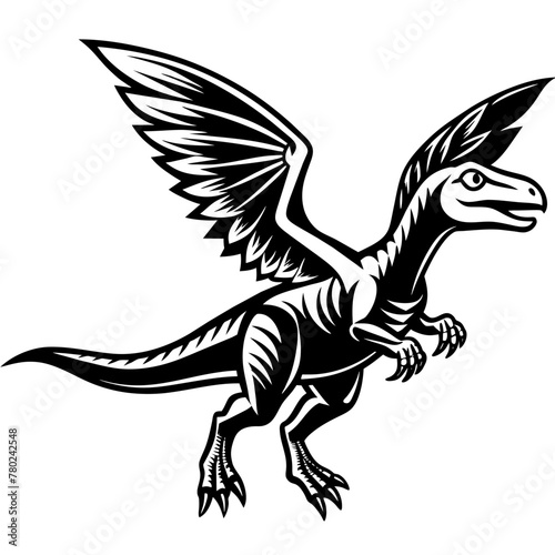 Dinosaur Fly Vector Art