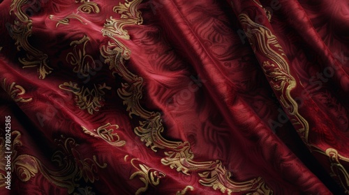The deep red velvet fabric of the podium exudes a bold fierce energy perfectly representing the intensity of a crimson romance. Golden . .