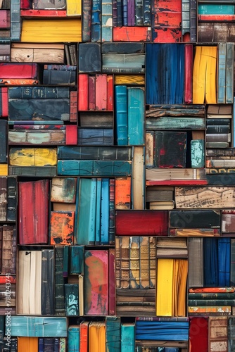 Pile of Various Books in Disarray Captured From Above