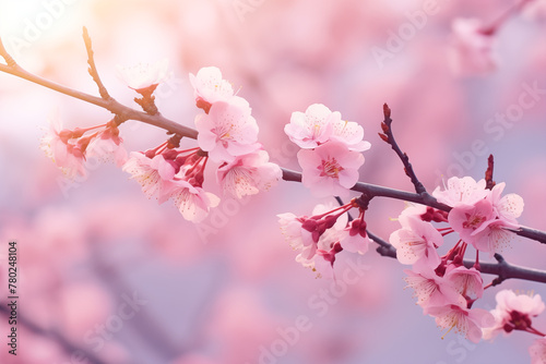 Pink cherry blossom, Japanese sakura photo