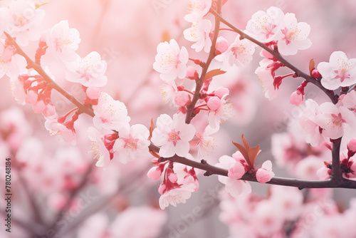 Pink cherry blossom  Japanese sakura photo