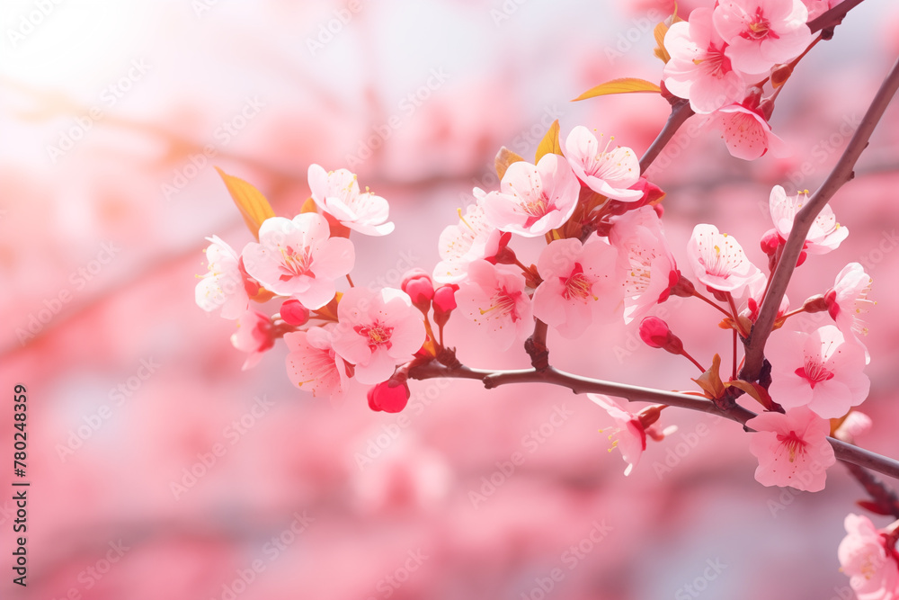 Pink cherry blossom, Japanese sakura photo Pink cherry blossom, Japanese sakura photo