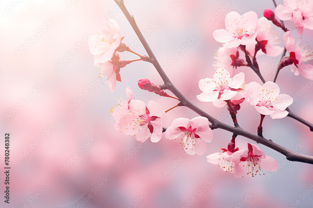 Pink cherry blossom, Japanese sakura photo