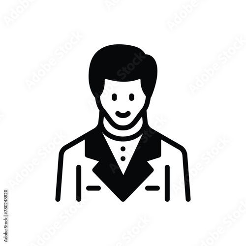 Black solid icon for manager