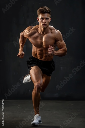 Powerful and Determined Athlete Showcasing Impressive Physical Prowess and Athletic Abilities