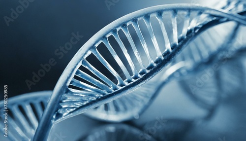 Studio photo of a DNA helix rendered in vibrant blue tones, symbolizing cutting-edge genetic research and medical advancements. Captured background wallpaper buler 