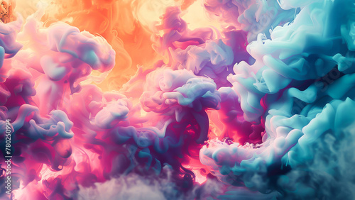 Vibrant and colorful abstract cloud-like digital art perfect for backgrounds, wallpapers, or creative projects.
