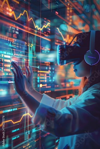 Futuristic D Depiction of Virtual Finance and Banking Platform for Personal Finance Management