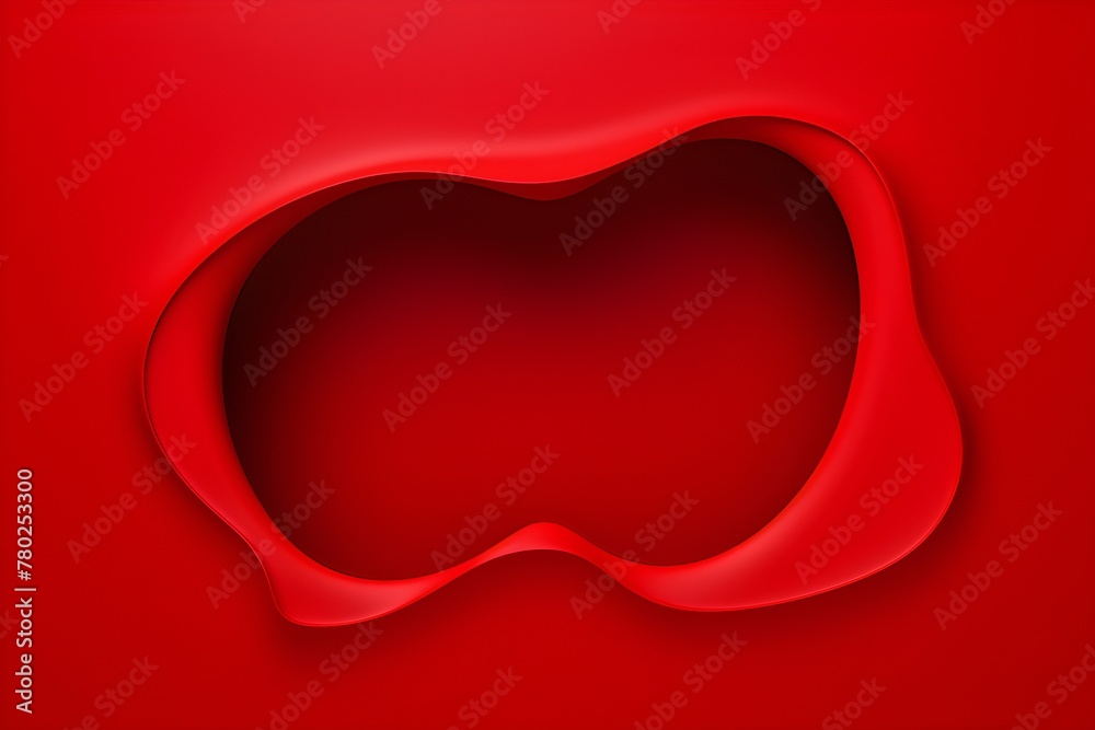 Abstract hole on red monochrome background, generated by AI Abstract hole on red monochrome background, generated by AI