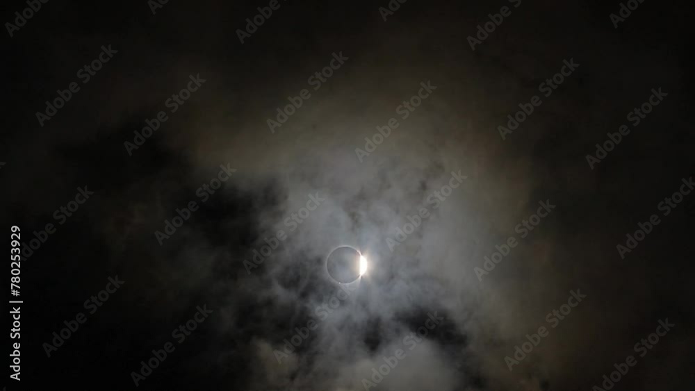 solar eclipse with clouds and fog. Astronomy phenomenon - without filter solar eclipse with clouds and fog. Astronomy phenomenon - without filter
