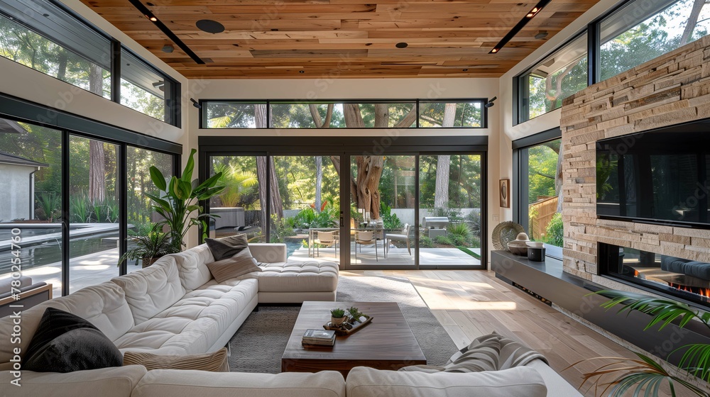 Modern Living Room with Open Space Design and Natural Light Modern Living Room with Open Space Design and Natural Light