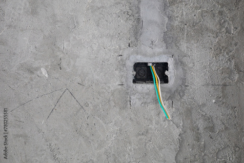 The electrical box connector on the side is not finished yet.
