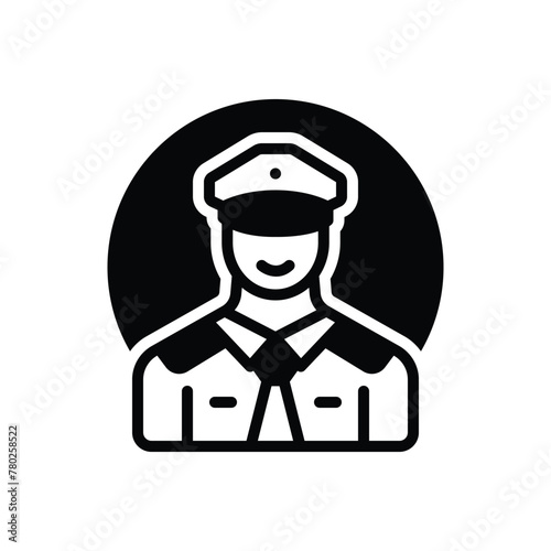 Black solid icon for pilot