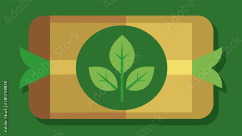 A closeup of a label on a package highlighting its organic and renewable sources for a greener packaging solution.