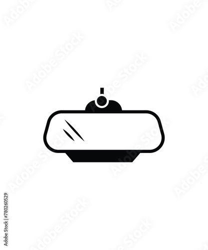car rear mirror icon, vector best flat icon.