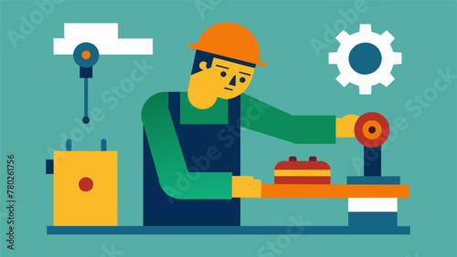 A worker using a specialized tool with adjustable settings demonstrating the flexibility of the manufacturing process and its ability to