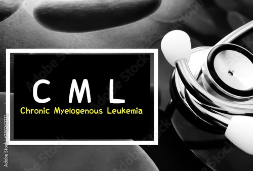Chronic myeloid leukemia (CML) medical term.