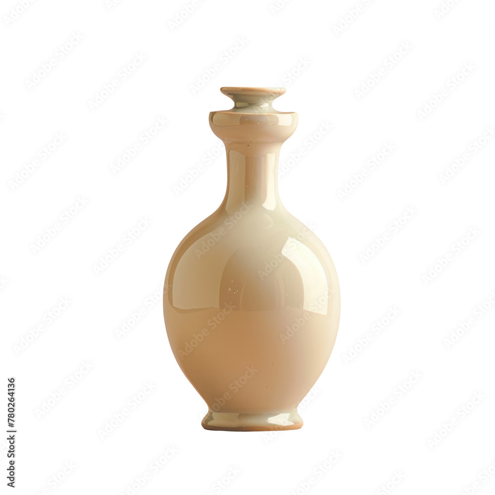 A white vase on a Transparent Background