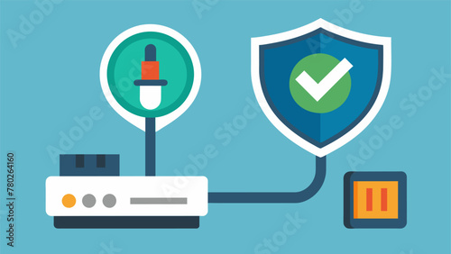 A magnified image of a network cable being securely plugged into a router emphasizing the critical role of secure network connections in