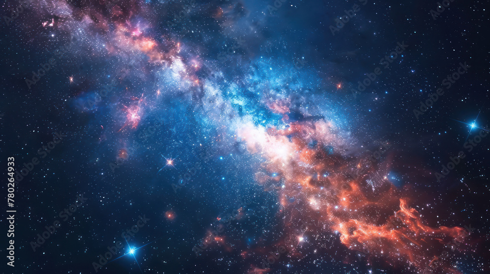 Naklejka premium Massive and Colorful Galaxy