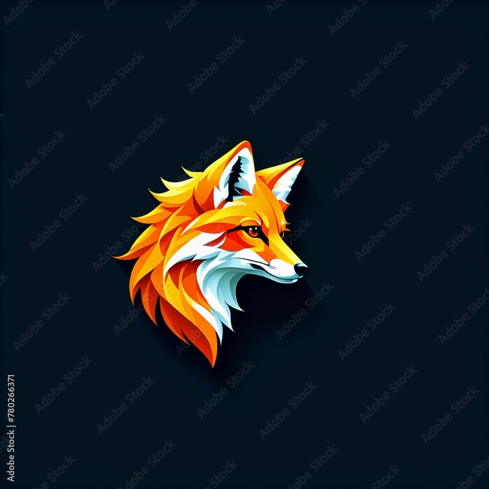 Obraz premium Pixel vector fox logo design