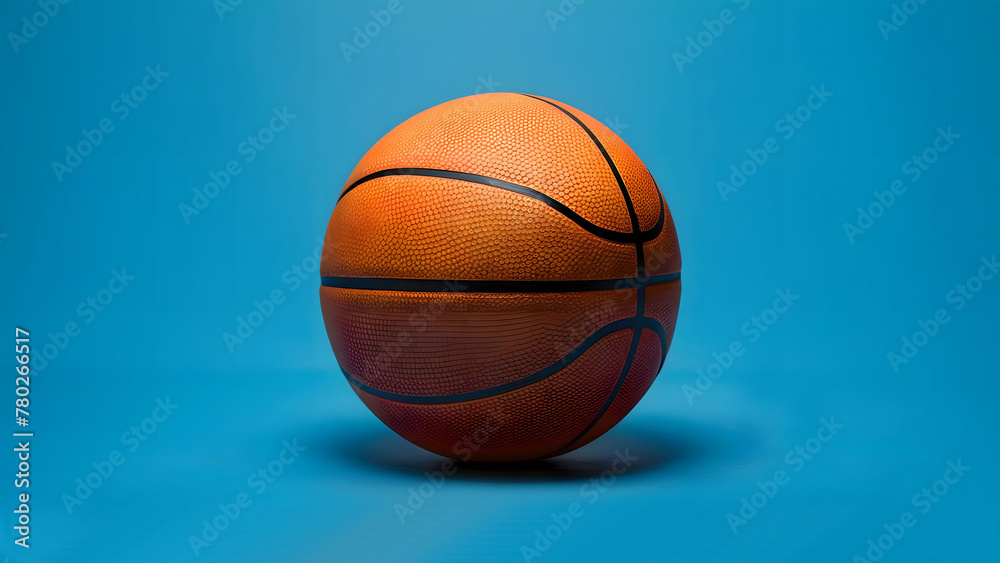 Basketball ball over blue background