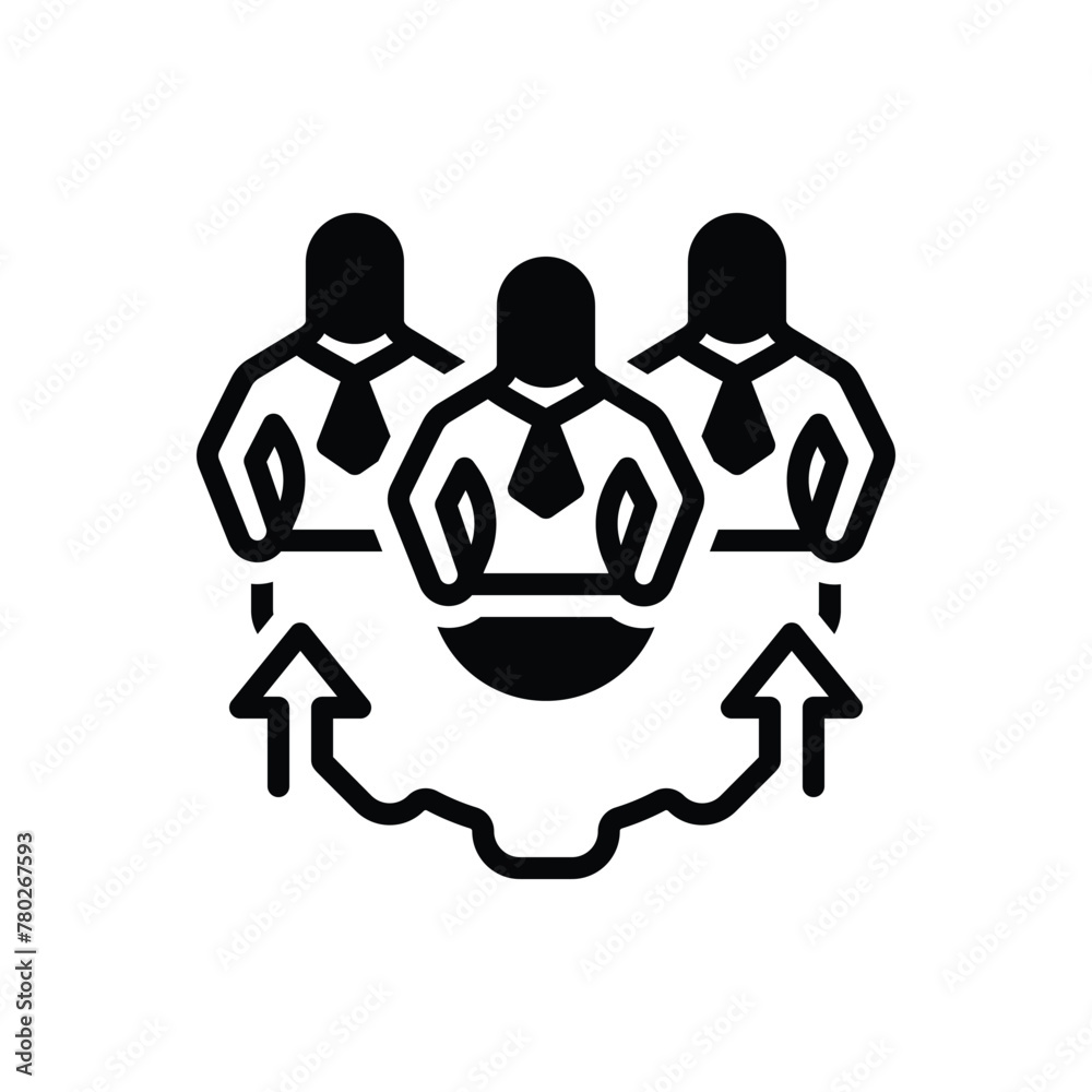 Black solid icon for team building Black solid icon for team building