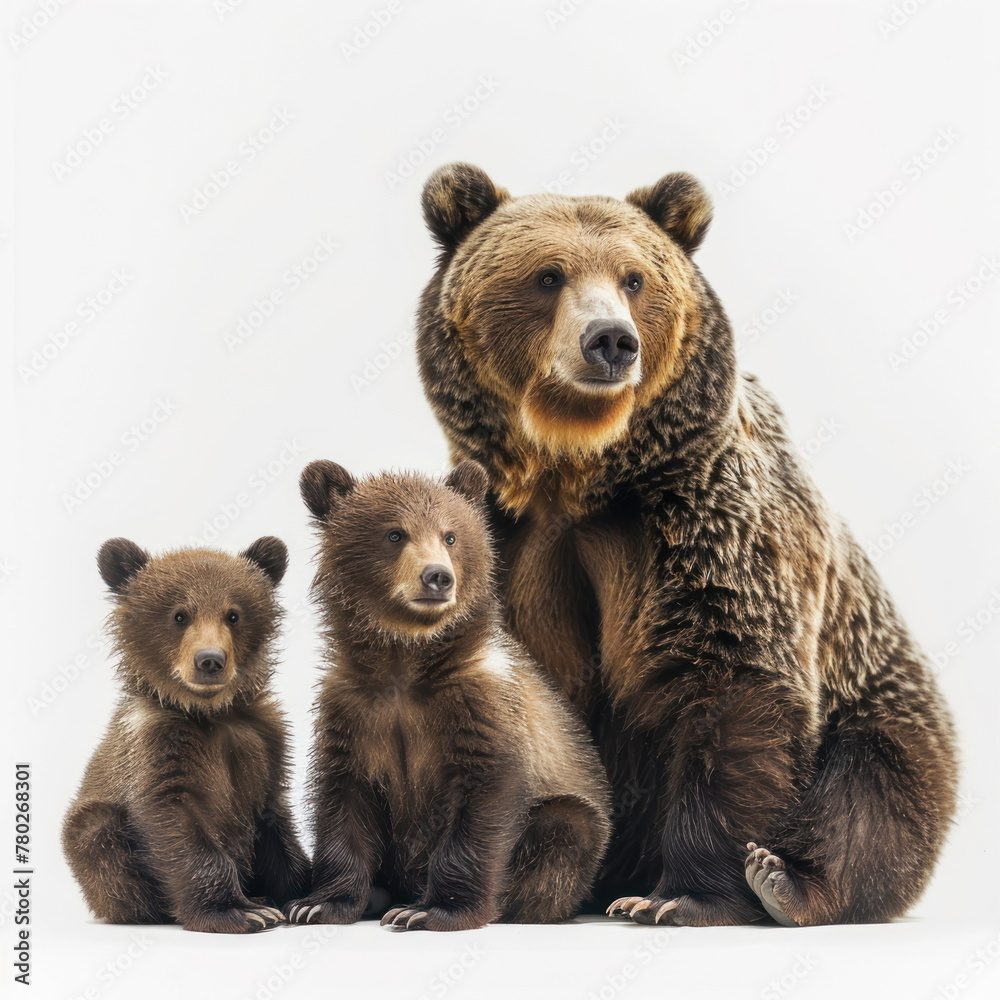 bear on white background