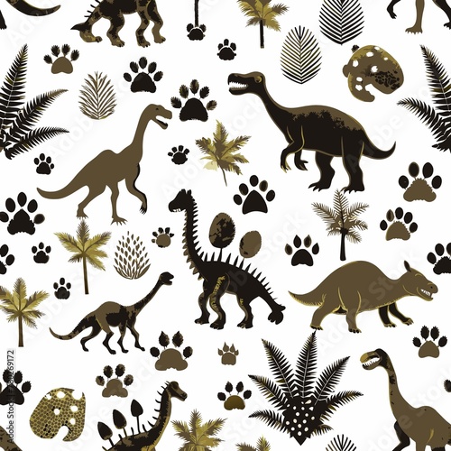 Prehistoric Patterns  A Dinosaur Themed Illustration