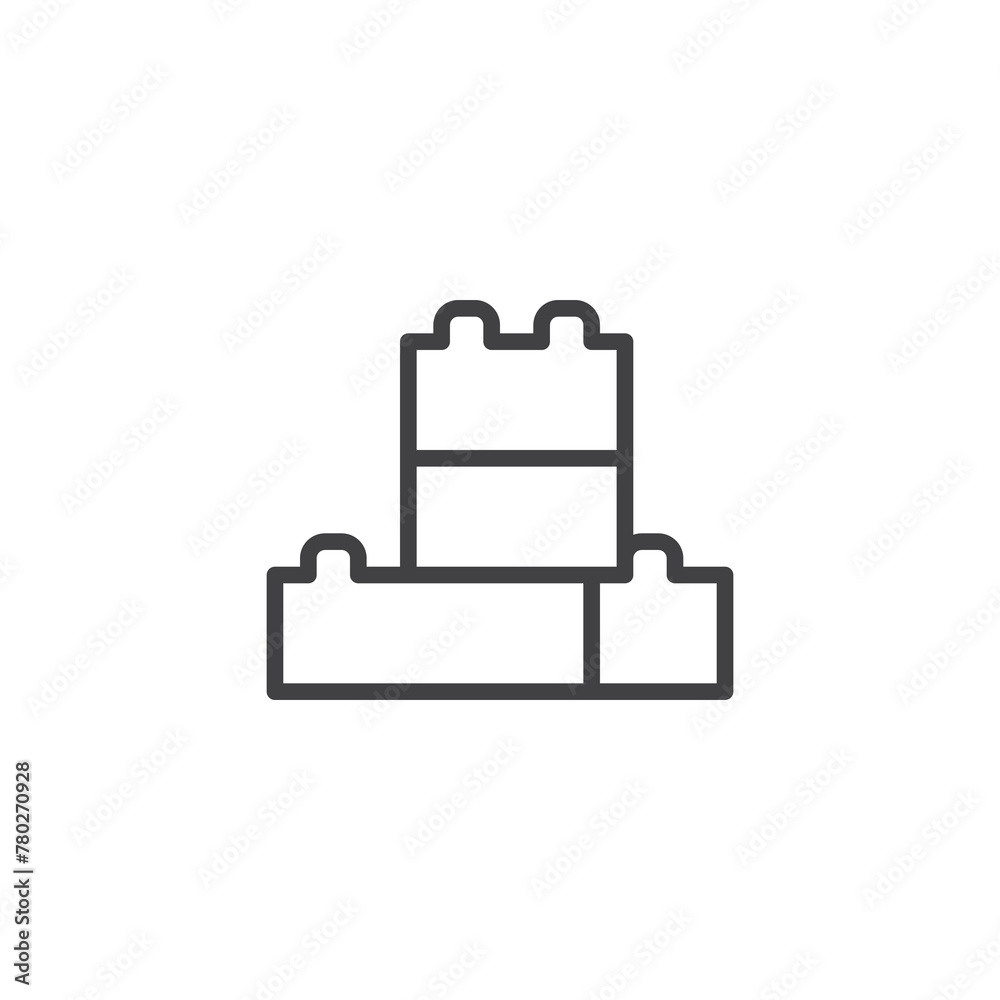 Toy Blocks line icon Toy Blocks line icon