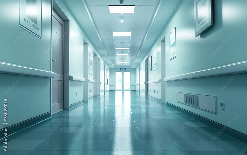 empty hospital hallway interior empty hospital hallway interior