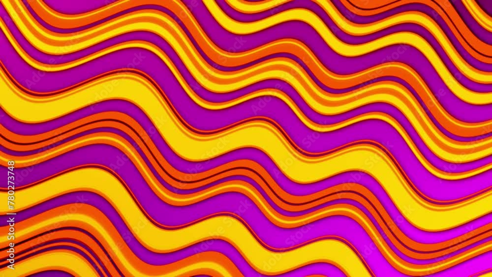 Seamless animation loop of trendy multicolored retro wave pattern moving from left to right Seamless animation loop of trendy multicolored retro wave pattern moving from left to right