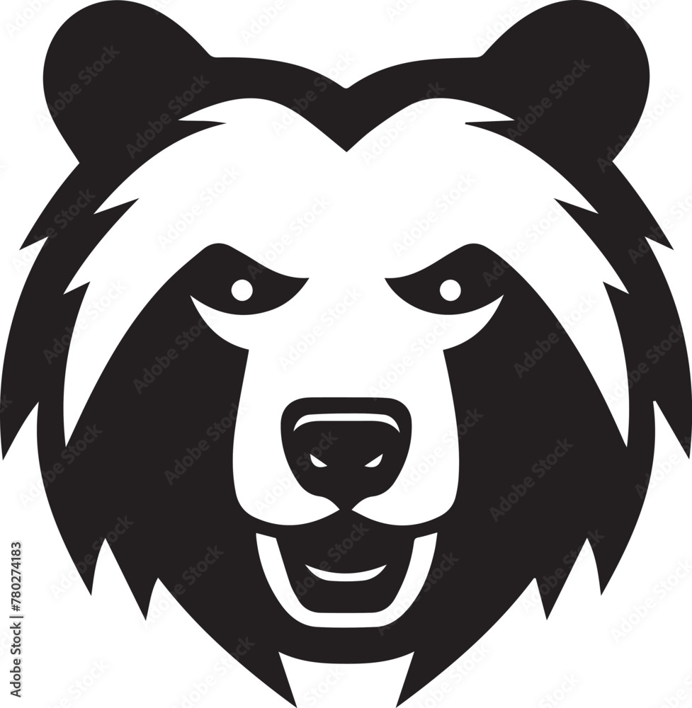 Fototapeta premium Bear icon logo design illustration Artwork